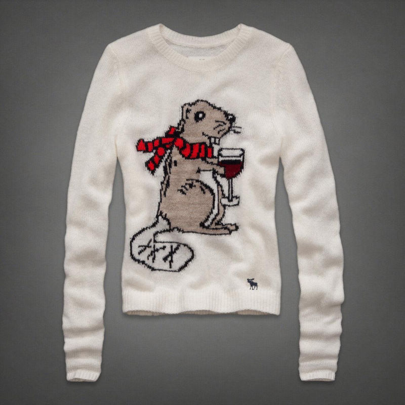 Abercrombie Fitch Mujeres De Cuello Redondo Jersey AF8332